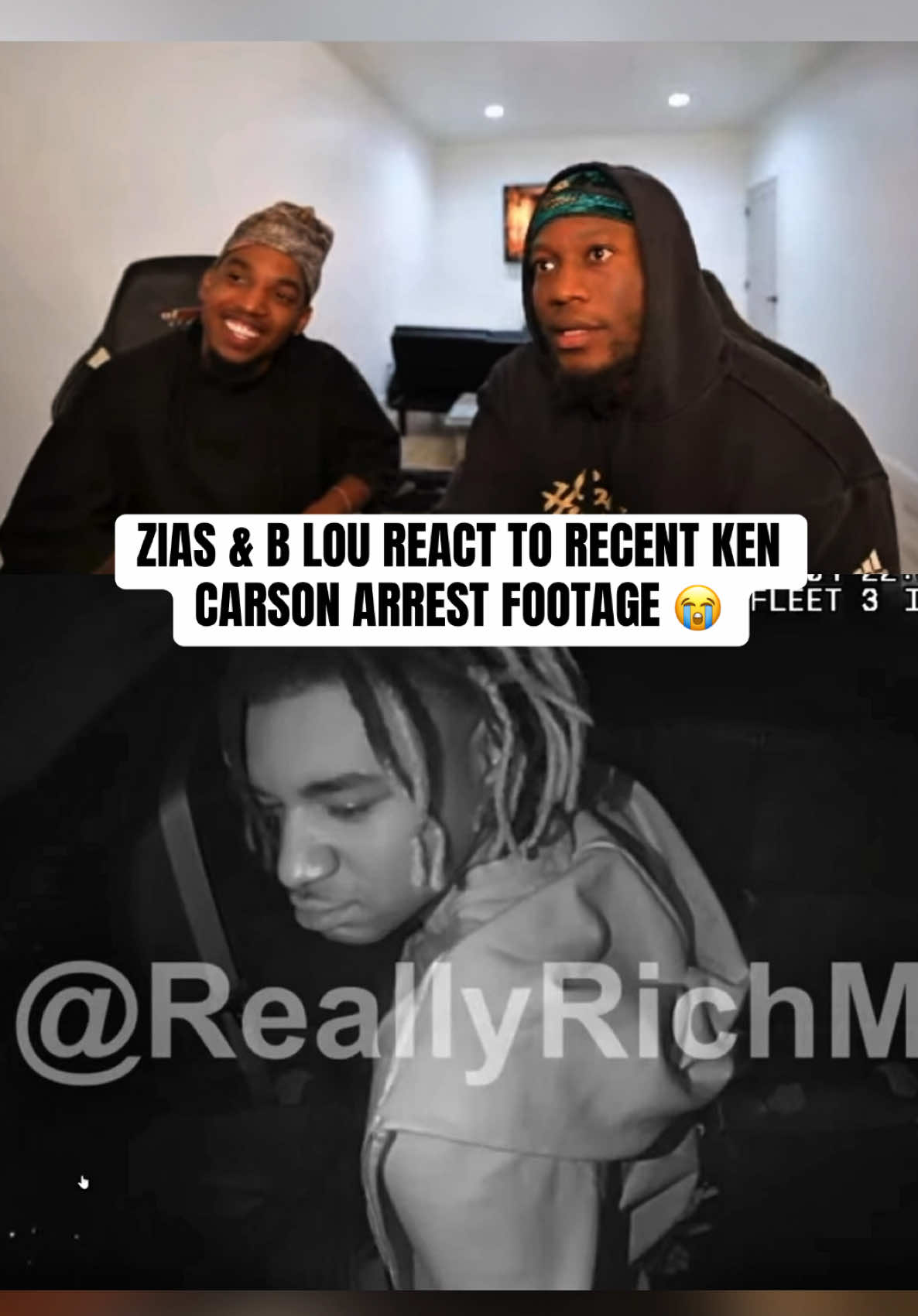 ZIAS & B LOU REACT TO RECENT KEN CARSON ARREST FOOTAGE 😭 #zias #blou #ziasnblou #kencarson #fyp 