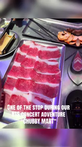 We stopped into “CHUBBYMART” during our #BTS concert stop.  It’s was a fun experience.   Everywas fresh and the quality was top notch. #btsarmy #chubbymart #wagyu #food 