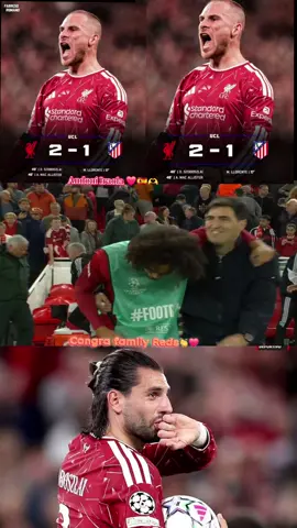 Liverpool 2-1 Atletico Madrid  congratulations family reds ❤️🤙#liverpool #championsleague #fyp #foryoupage #viraltiktok 