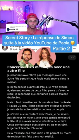 Réponse à @lovance #bastos #secretstory26 #paolacavalli #simonvigne #arwen 