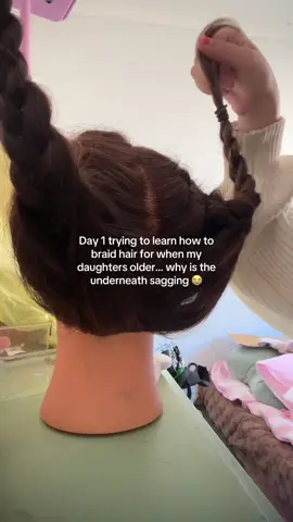 Any tips or tricks would be greatly appreciated!! #braids #fyp #learningtobraid #beginner #hairbraiding 