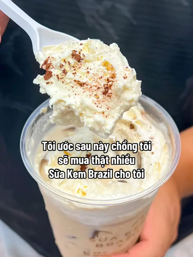 Bao nhiêu lần lên Đà Lạt là bấy nhiêu lần xếp hàng mua Sữa Kem Brazil 😭 Cuối cùng đã tìm được quán ở Thủ Đức 💕Ý trời mà 💕💕💕  #SuakemBrazil #ThuDuc #HoangDieu2 #ghiensaigon #gsm198 
