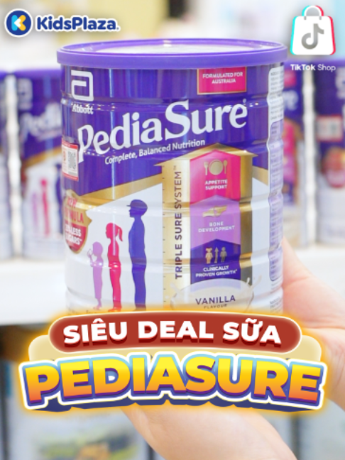 Deal PediaSure đang quá thơm ba mẹ ơi 🔥 Chỉ từ 7xx là rinh ngay 1 lon về cho bé. Giá đẹp thế này thì tranh thủ stock sẵn thôi! 💙 #SieuHoiThuongHieu #TikTokChoiceAward #KidsPlaza