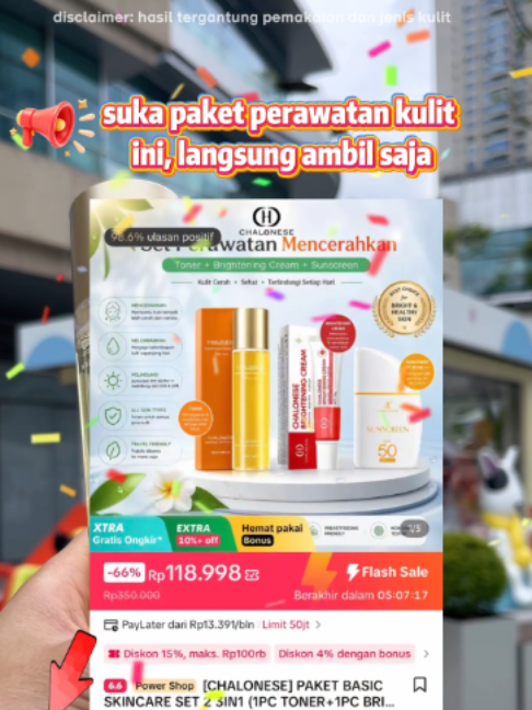Buruan di gercepin sebelum harga nya kembali normal!✨💖#solusijerawat #ForYourBeauty #skincareroutine #skincaretips #chaloneseskincare #skincareviral #3in1 #bundling #wajibcoba #masukberandafyp