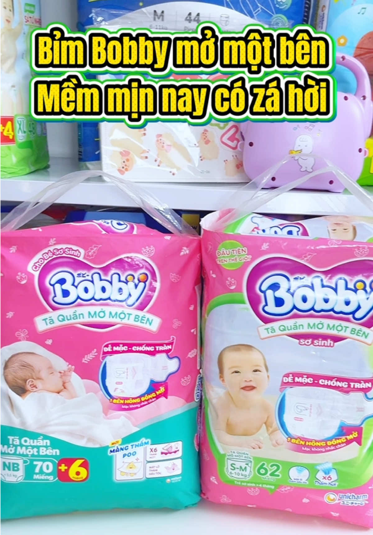 bỉm Bobby mở một bên mềm mịn. nay có zá hời #bobby #chamsoctresosinh #thegioibimsua0 #mevabe #bimchobe 