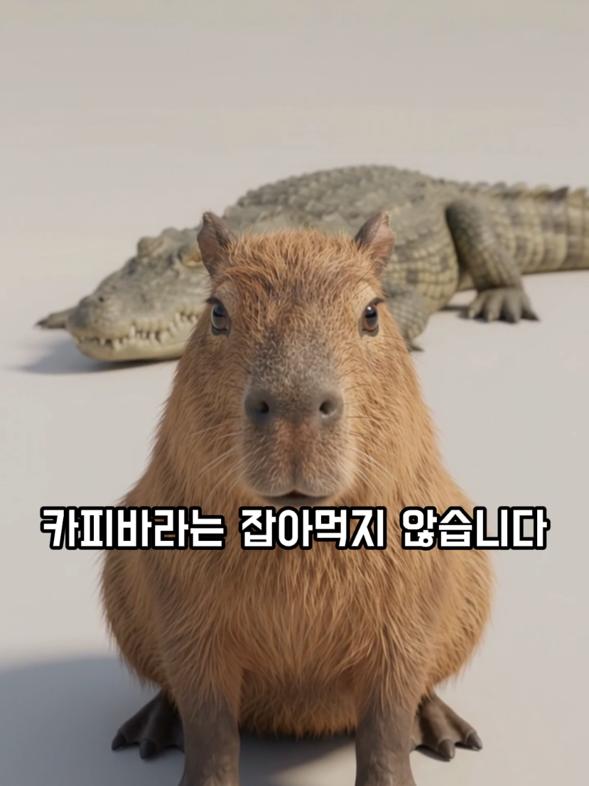 새도, 원숭이도, 심지어 악어까지. 카피바라 곁에는 온갖 동물이 모여듭니다. 세상에서 가장 미움받지 않는 동물이라 불리는 이유죠. 그런데 카피바라는 어떻게 이렇게 다 친구가 될까요? 비밀은 여러 가지가 겹쳐 있어요. 첫째, 카피바라는 완전한 초식동물이라 누구도 사냥하지 않아 어떤 동물에게도 위협이 되지 않습니다. 둘째, 수십 마리가 무리 지어 서로를 지키니 굳이 싸울 이유가 없죠. 셋째, 늘 물가에 살며 그 물을 다른 동물과 나눠 쓰다 보니 공존이 몸에 뱄어요. 그래서 이 평온함은 사실 영리한 생존 전략입니다. 늘 곁에 도망칠 물을 두고, 싸움 대신 평화를 택한 거죠. 물론 늘 순하기만 한 건 아니에요. 위협을 느끼면 물러서지 않습니다. 약해서 순한 게 아니거든요. 🔎 참고 문헌 · 카피바라(Hydrochoerus hydrochaeris) 사회성·행동 생태 관련 자료 · 반수생 초식동물의 종간 공존 및 무리 행동 연구 #신기한동물사전 #카피바라 #동물친구 #카피바라밈 #동물과학 