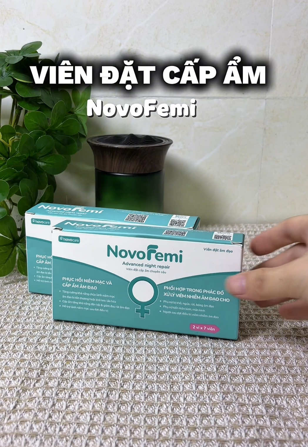 Chị em nào sau sinh khô hạn hay sau 35 tuổi nội tiết thay đổi thì tham khảo viên đặt này nha, cấp ẩm ok lắm #viendatcapam #viendatphukhoa #novofemi #novofemicapamchuyensau #khohansausinh 