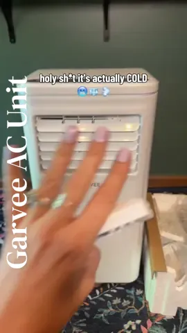 Okay this little thing has NO business putting out this much cold air 🥶💨🧊 #tiktokshopcreatorpicks #TikTokShopStockUp #PortableAC #TikTokMadeMeBuyIt #SummerFinds 