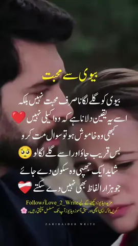 کبھی کبھی ایک گلے لگانا وہ سکون دے جاتا ہے، جو ہزار الفاظ بھی نہیں دے سکتے۔ ❤️‍🩹🥺 #MiyaBiwi #TrueLove #RelationshipGoals #EmotionalVideo #ViralTikTok