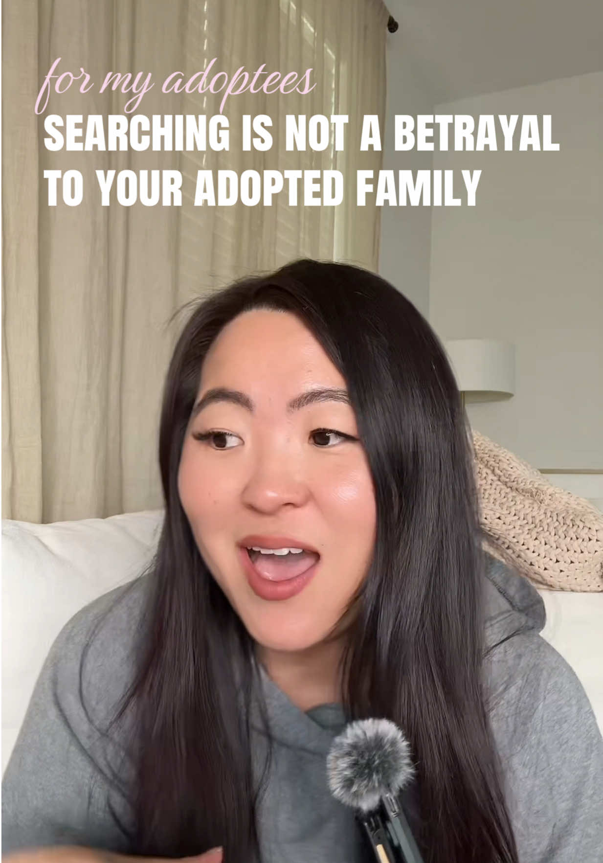 FRIENDLY REMINDER: searching for your birth family & loving your adopted family are not mutually exclusive - you can do both. ✨  #adoptee #koreanadoptee #adopteevoices #transracialadoptee #identity 