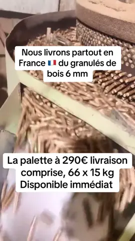 Le bois est séché, broyé puis comprimé à haute pression en granulés réguliers. Les granulés sont ensuite refroidis, débarrassés des fines, emballés et empilés de manière sûre sur palette #granulesdebois #pellets #boisdechauffagefrance #titokfrance🇫🇷 #prixchoc🔥🔥🔥🔥 