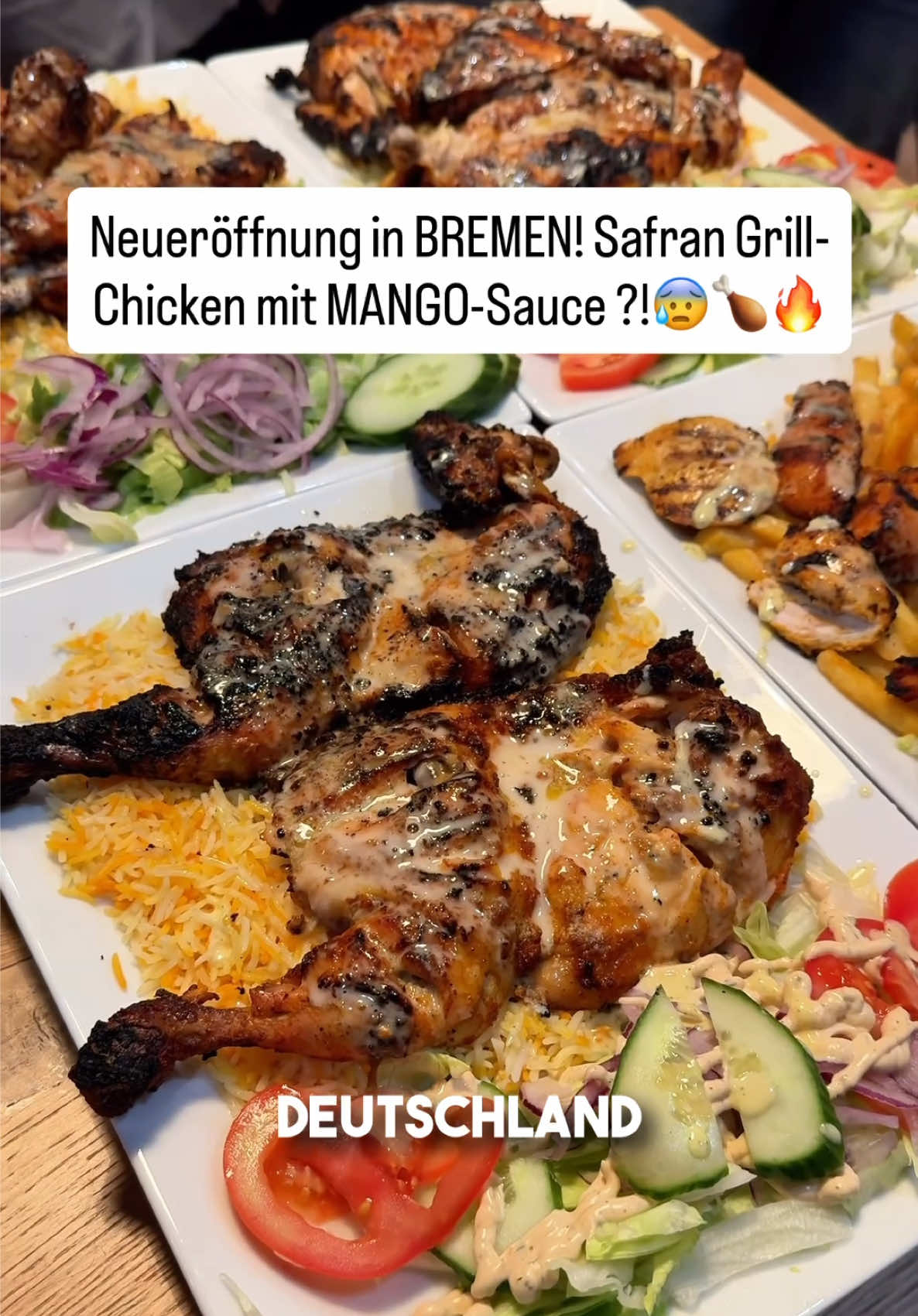 Neueröffnung in BREMEN! Safran Grill-Chicken mit MANGO-Sauce ?!😰🍗🔥 #neueröffnung #bremen #bremencity #chicken #hotwings  wart ihr schon mal bei Peris?😰⬇️