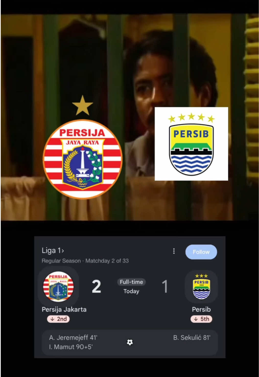 Persija akhirnya bisa menang atas Persib setelah terakhir kali mendapatkannya pada 31 Maret 2023. Gimana komentarnya yang tadi nonton langsung?? #persija #persib #thejakmania #bobotoh #cuwitan62 
