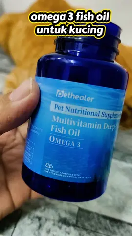Nak kulit atau bulu kucing sentiasa sihat,dalaman sihat bagi kucing makan fish olil ni....#catlover #catfishoil #vitaminkucing #petlover 