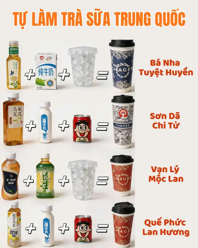 🛒Ra siêu thị gom vài nguyên liệu, mix đúng cách là “chốt đơn” ngay một ly trà sữa hot trend Trung Quốc 🥤✨ #HigoTravel #thucuong #trasua #china #dulichtrungquoc 