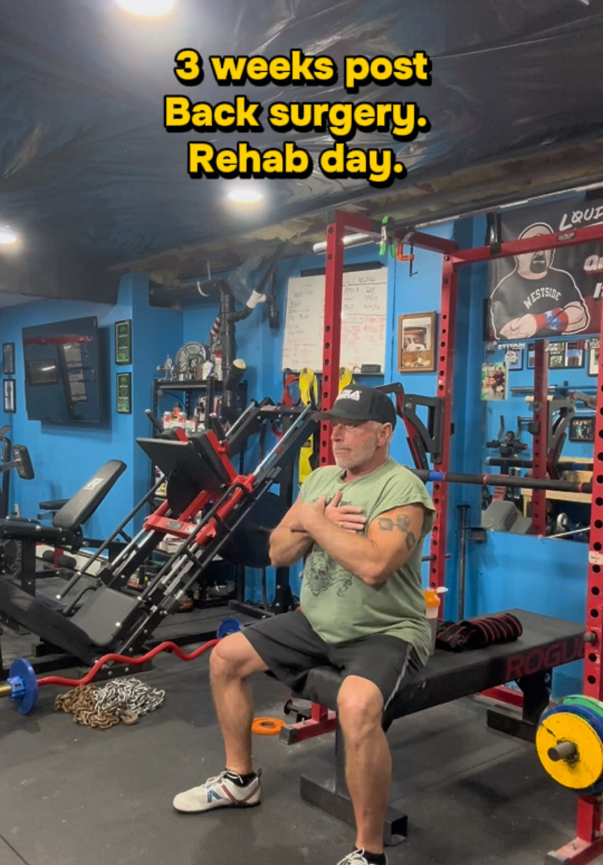 Taking it slow, but starting to do some low back physical therapy movements. #recovery #therapytiktok #oldmanstrength61 #training #physicaltherapy 