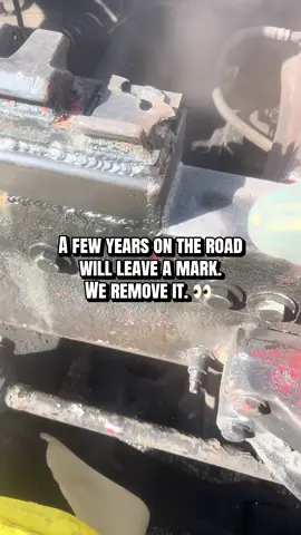 Miles, rust, grime… it all adds up. 👀 A little blasting gives this semi frame a clean slate and gets it ready for whatever comes next. 💪🏼   #Sandblasting #SemiTruck #TruckRestoration #SurfacePrep #MobileSandblasting 