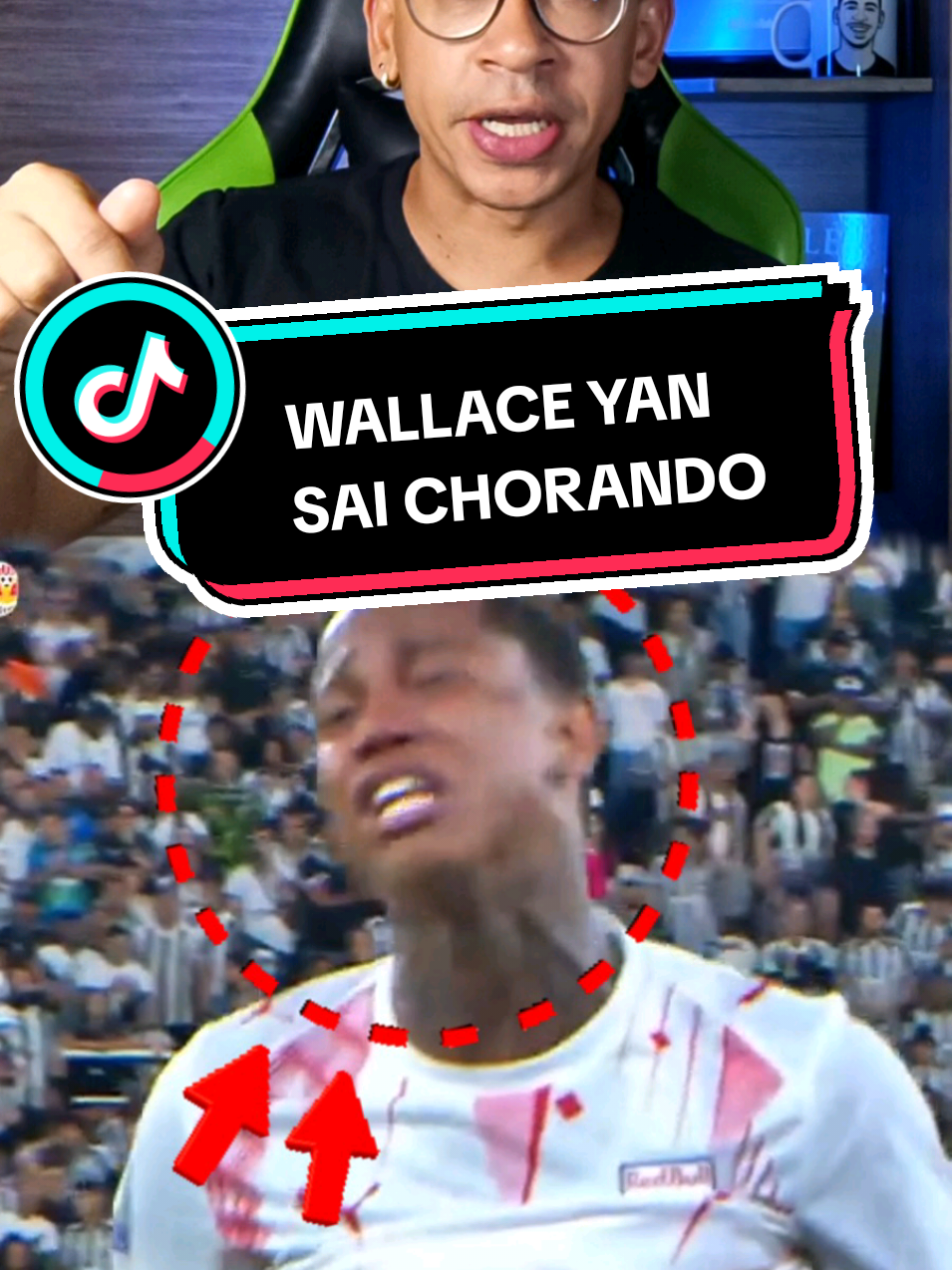 Wallace Yan é expulso, sai chorando e ainda provoca o Botafogo 👀 #tiktokesportes #noticiasdofutebol #futeboldeelite 