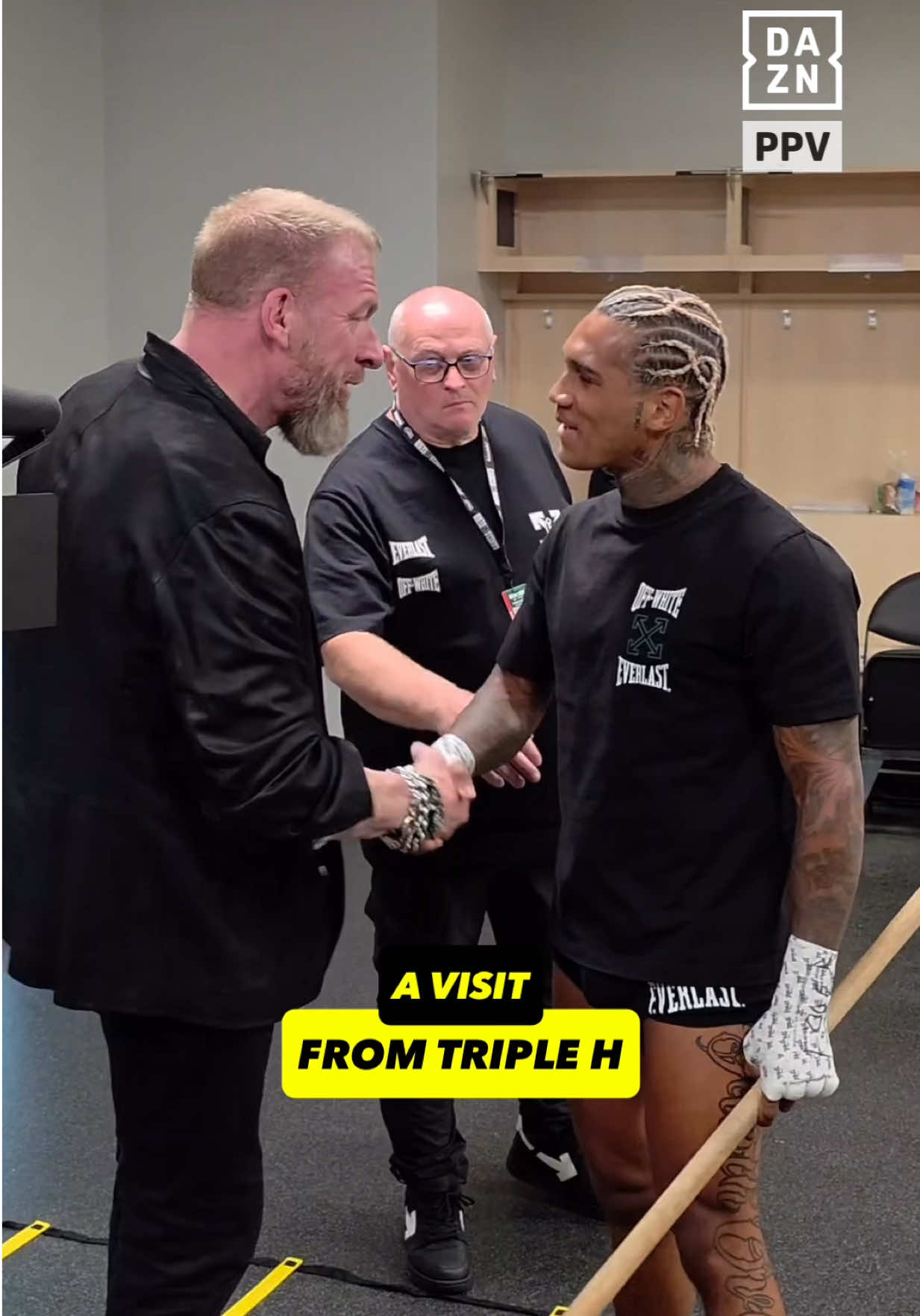 Triple H in the house! 🏡 #Boxing #ConorBenn #RyanGarcia  🎟️ Buy #GarciaBenn NOW at DAZN.com  | LIVE NOW Exclusively on DAZN in UK & Ireland, plus other select territories | @ringmagazine 🤳