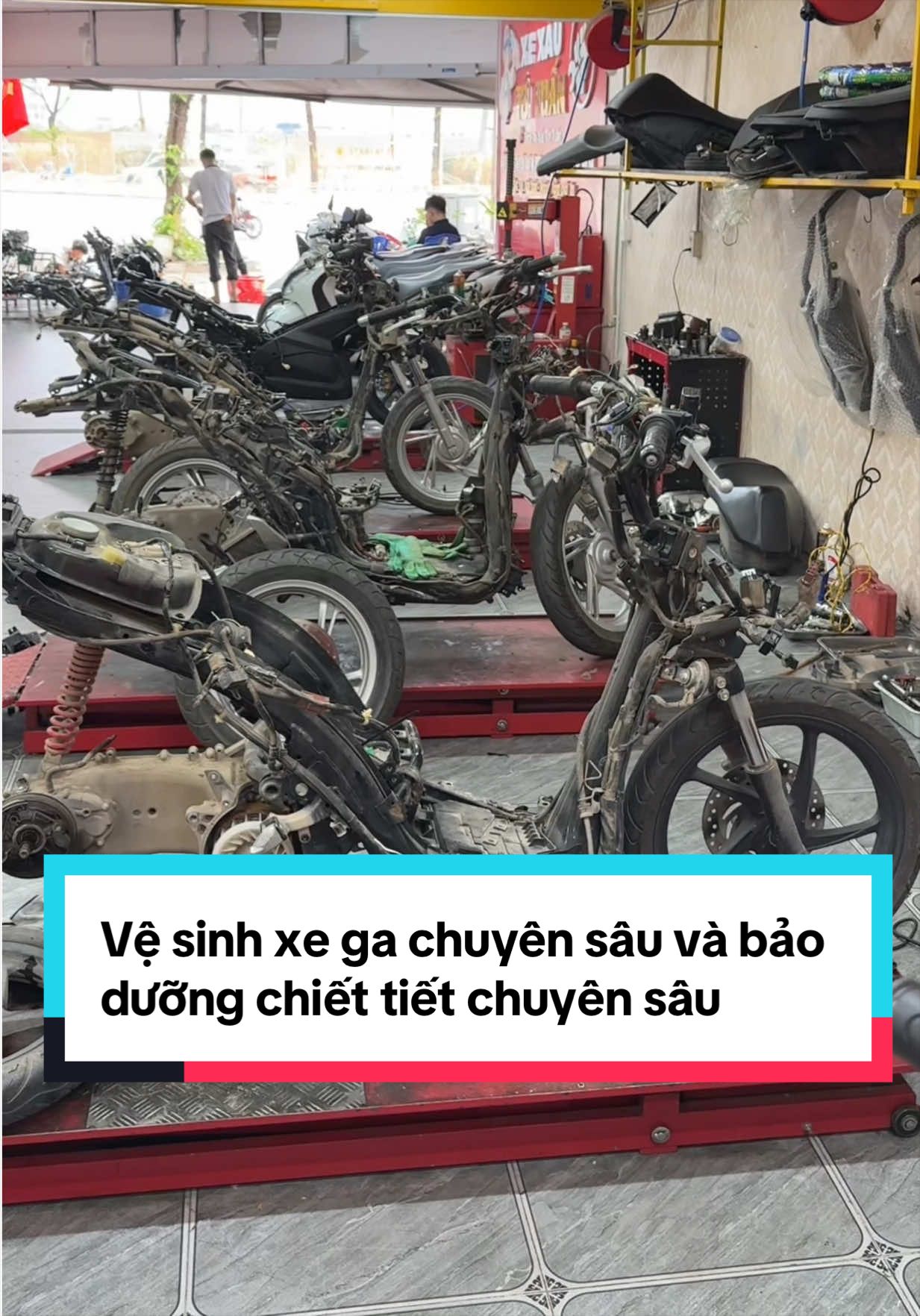 Vệ sinh xe ga chuyên sâu và bảo dưỡng chuyên sâu toing thể từ trong ra ngoài #baoduongxemay #suaxemay #baoduongxe #SH #sh150i 