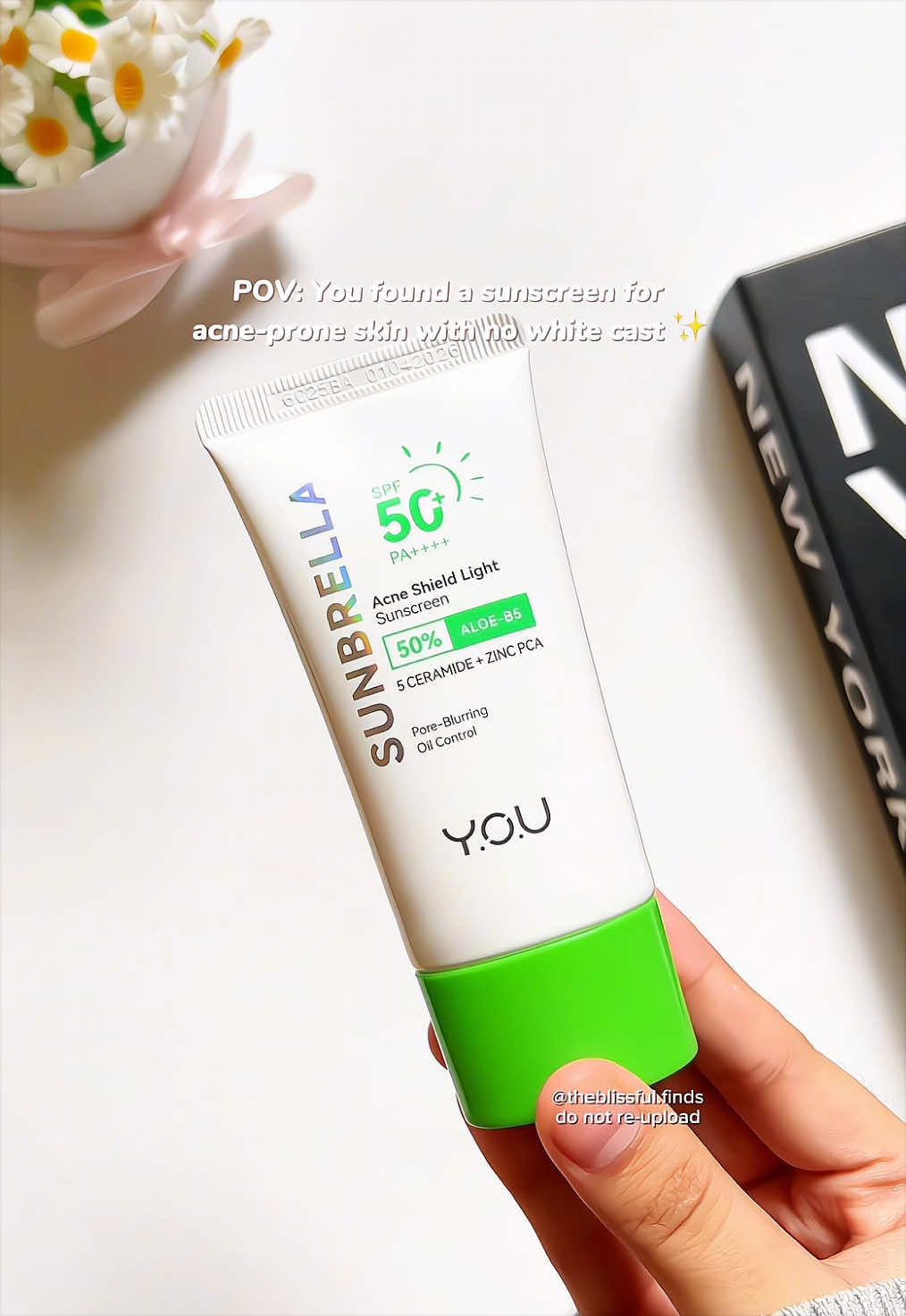 sunscreen for acne-prone skin ✨ #acnesunscreen #sunscreenspf50 #yousunbrellasunscreen #yousunscreen #paydaysale 