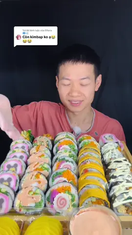 Trả lời @Elfaria 🥶🧊 Kimbap của con đây nha🤗#mukbang #ancungtiktok #asmr #quanandao #kimbap 