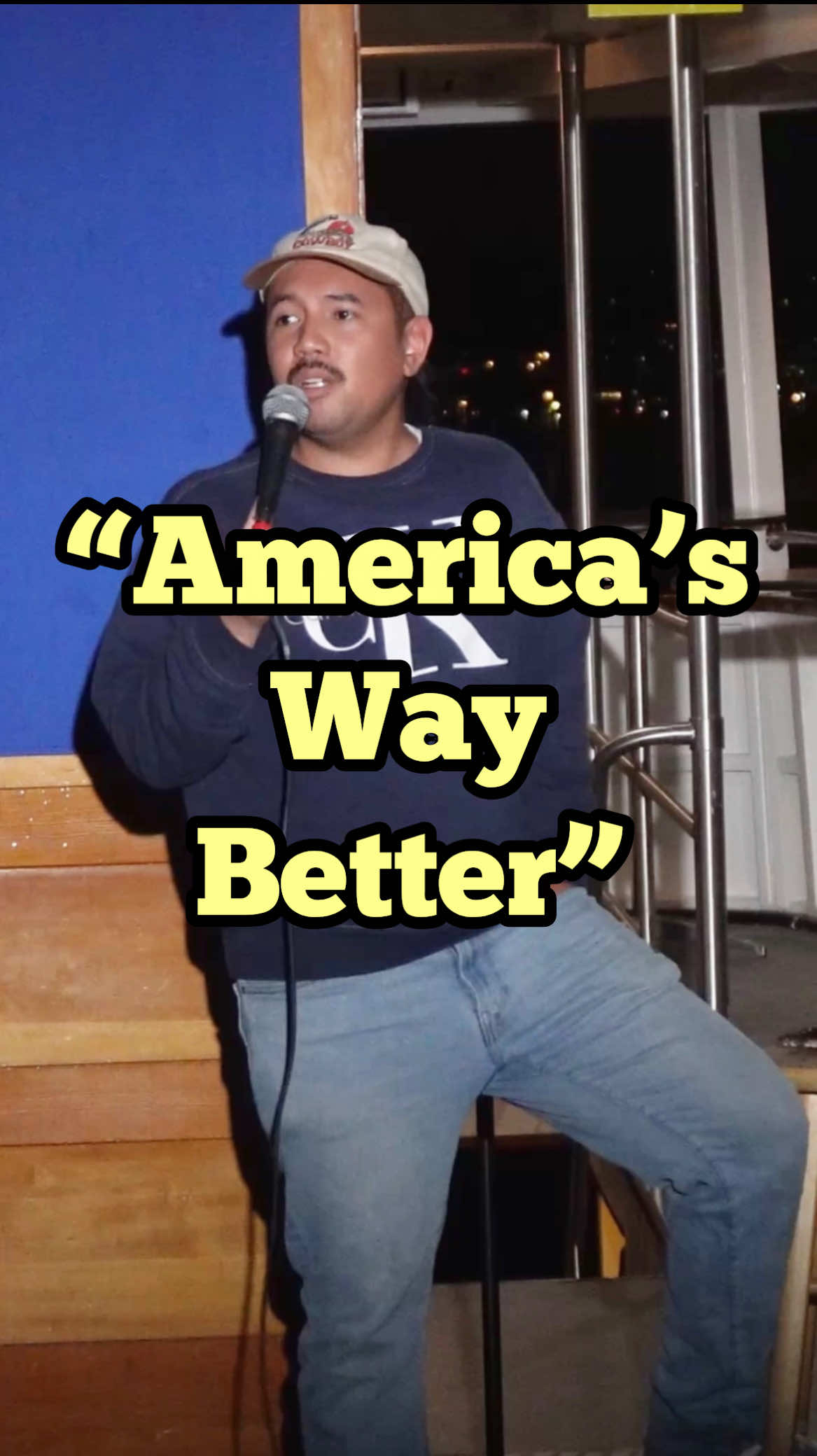 I actually said “it’s not that bad here” but I’ll be seeing more of America this Fall since im touring #comedyshow #standupcomedy #comedyclips #crowdwork 