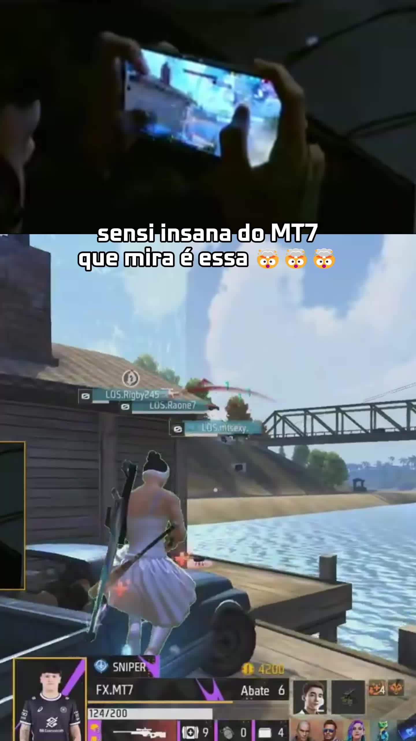 que mira é ESSA, MT7!!! Handcam + POV Sniper MT7 do FLUXO W7M! #FreeFire #FFWSBR #FreeFireEsports #sensi