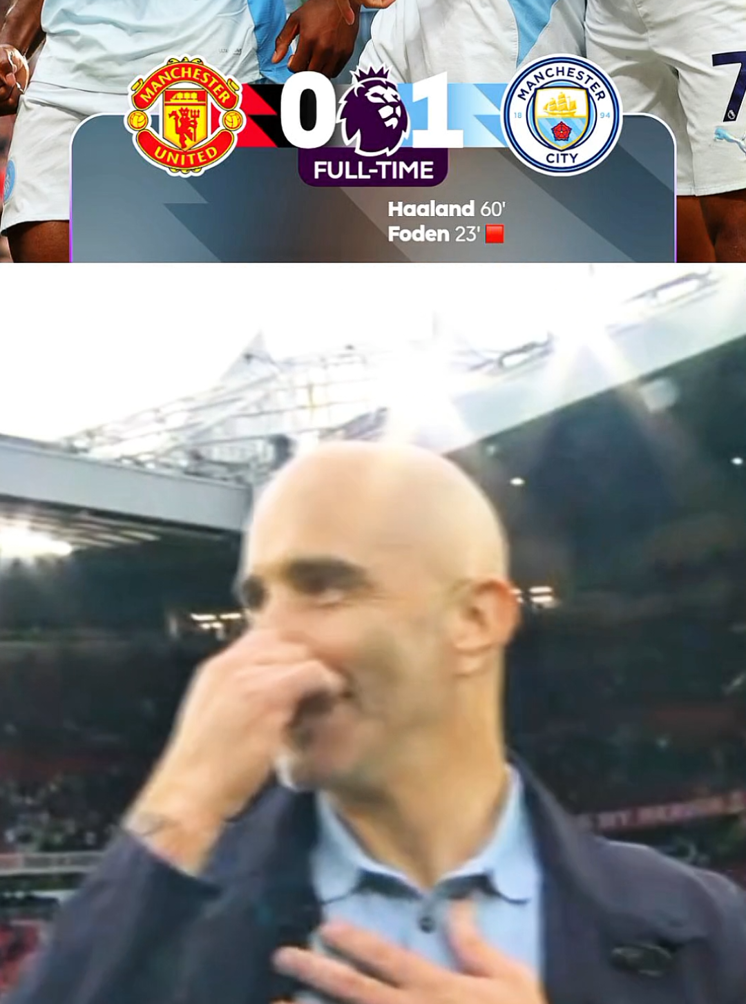 Manchester United 0-1 Manchester city #viral #PremierLeague #manchesterunited #mancity #football 