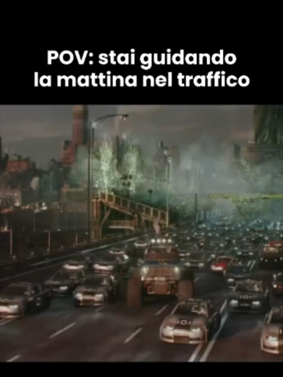 Ogni mattina è una battaglia🫠 #auto #lavoro #traffico #guidoio