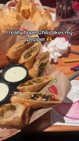Yes I did get a triple dipper #fyp #chilis 