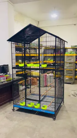 Bajri, Lovebird & Cockatiel Fancy Hut Cage Give your birds a comfortable, spacious and stylish home with our Premium Quality Fancy Hut Cage! Size: 4 × 7.5 x 3.5 ft 1 Spacious Portion Fancy Hut Cage Design Plastic Pots Wooden Sticks/Perches Strong Iron Tray Premium Powder Coating Colour Lock Wheels for Easy Movement Perfect for Budgies (Bajri), Lovebirds & Cockatiels. Designed for durability, easy cleaning and comfortable bird keeping. Order Now Ali Bird Cage G.R.W  0336-4756753 #parrot #bird #unfrezzmyaccount #views #fyp 