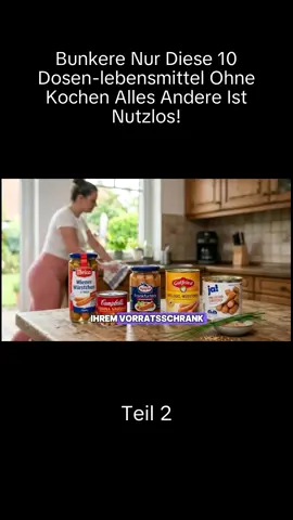 Bunkere NUR diese 10 Dosen-Lebensmittel ohne Kochen Alles andere ist nutzlos!