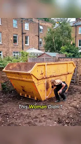 Everyone Saw Trash — She Saw A Tiny Home!#TinyHouse #DumpsterConversion #DIYHome #HomeTransformation #GardenHouse 