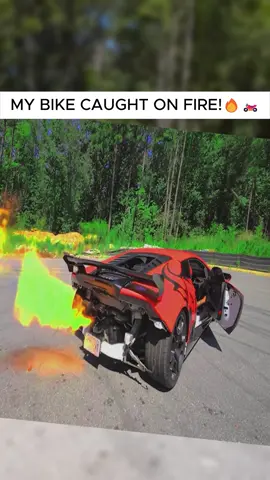MY BIKE CAUGHT ON FIRE! 😱🔥 #biker #dirtbike #moto 