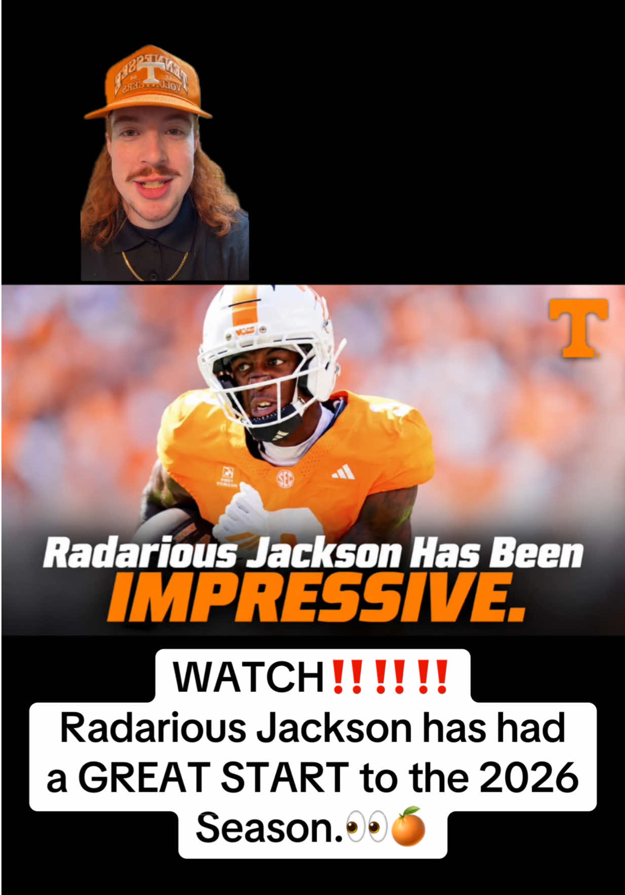 Radarious Jackson has been REALLY GOOD to begin this season.👀🍊 #Fyp #Tennessee #Vols #GoVols #TennesseeFootball 