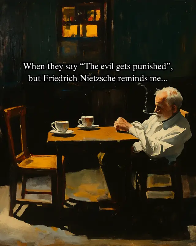 The physical world is entirely indifferent to human concepts of morality, operating instead on capacity, resilience, and adaptability. . . . . . . . . . . #nietzsche #evil #punished #books #philosophy 