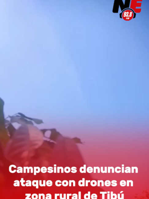 Un video difundido por habitantes de la vereda Buenos Aires, en el corregimiento de Pacheli, muestra el momento en que campesinos corren para ponerse a salvo tras el lanzamiento de artefactos desde drones. Según la denuncia de la comunidad, el hecho habría sido perpetrado por integrantes del Frente 33.
