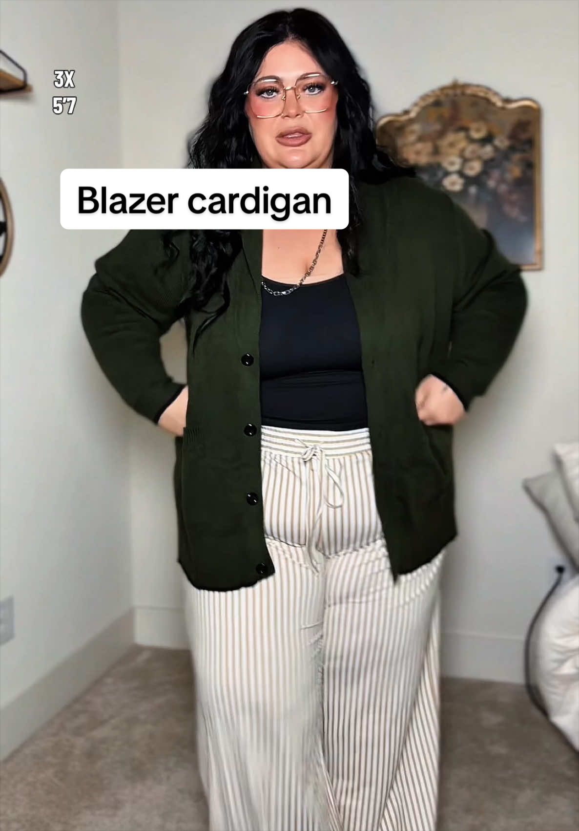 So soft & cozy 🔥 @BloomChic #bloomchic #plussizefashion #curvyfashion #tiktokshopstockup #cardigan 