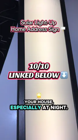 Solar Light-Up Home Address Sign  Love it!  10/10 #spotlightfinds  #solaraddresssign  #tiktokshopcreatorpicks  #tiktokshop  