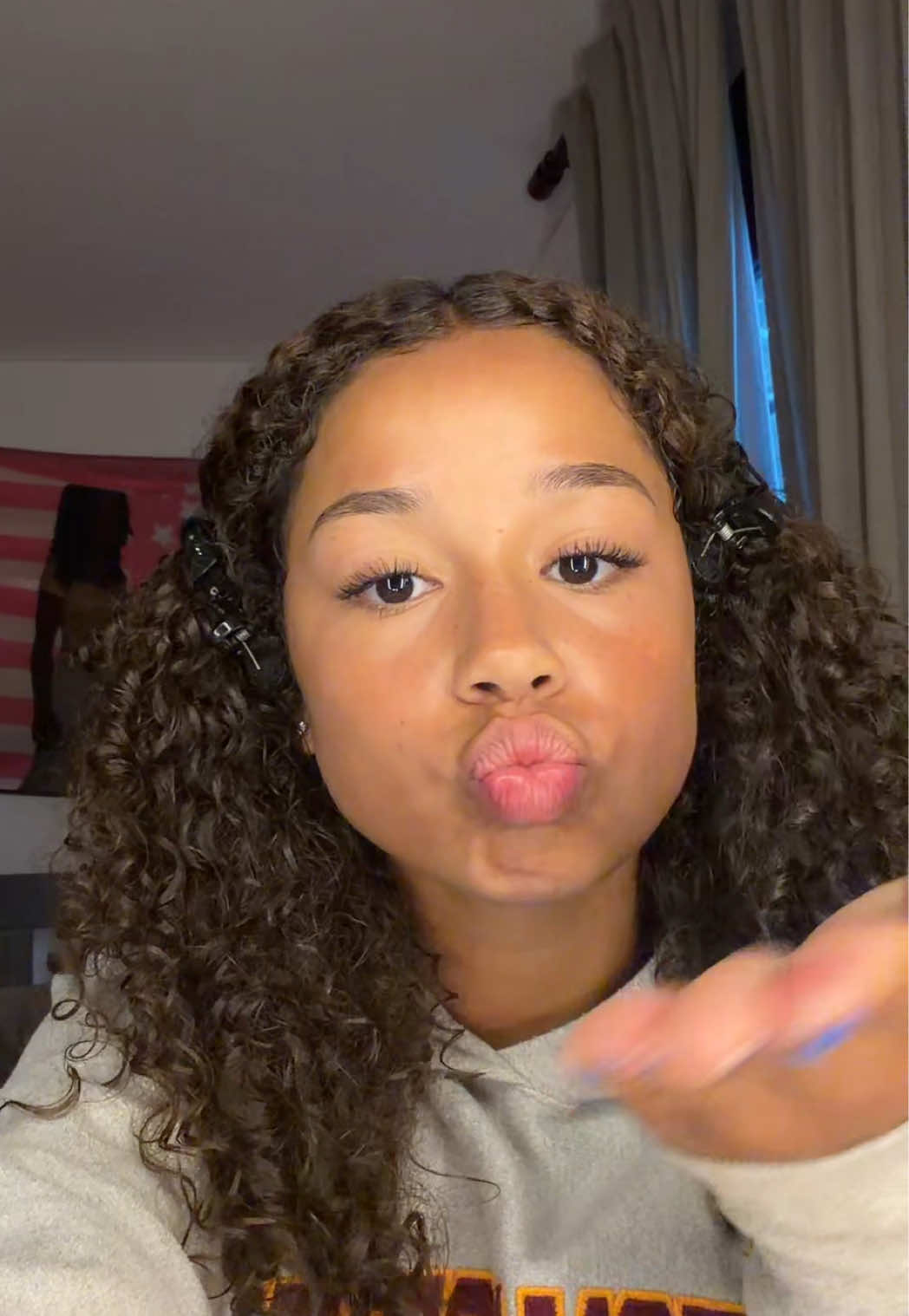 monday grwm.. sorry for the late post #fyp #foryou #grwm #curlyhair 