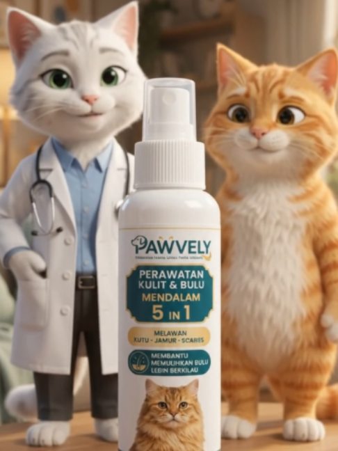 🐱 Kutu Bikin Gatal, Bulu Rontok & Kulit Meradang? Coba PAWVELY!#kucing #PAWVELY #kucinglovers #5in1 #kutu