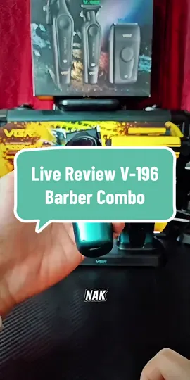 Live Review Combo V-196.. #barber #vgr #mesincukur #mesinrambut #clipper 
