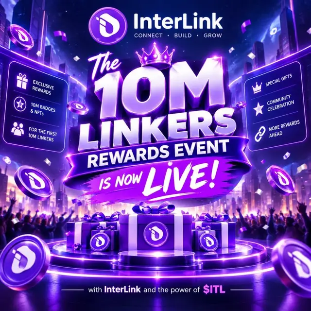 🎁 The 10M Linkers Rewards Event is LIVE! If you’re one of the First 10 Million Linkers, your milestone comes with exclusive rewards, including 1 ITL, the 10M Linkers NFT, InterLink x OKX NFT, and First 10M Linkers Badge. ⏳ Claim by Oct 12, 2026. #InterLink #ITL #ITLG