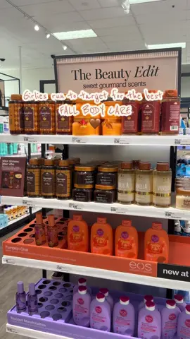 They all smell amazing😍🍁🧡 #fallbodycare #bodycareroutine #bodycareproducts #target #viralproducts @eos Products  @Tree Hut @target 
