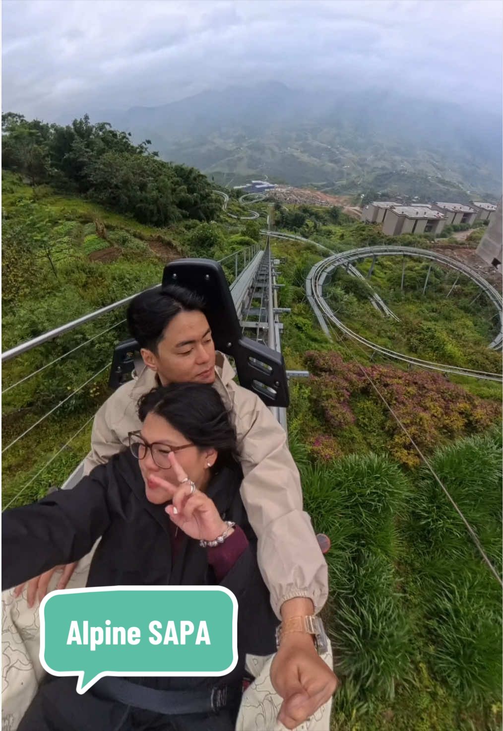 Alpine coaster Sapa 14 September 2026. Was a rainy morning but thankfully when we did the coaster it has stopped for a while 😍 #sapa #alpinecoastersapa #alpinecoaster #vietnamtravel #thingstodoinsapa 
