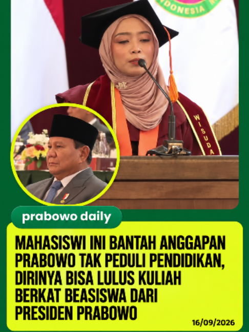 Pendidikan tinggi bukan lagi sekadar mimpi. Sebanyak 1.042 mahasiswa mendapatkan beasiswa senilai Rp58 juta per orang untuk membantu mereka meraih pendidikan dan masa depan yang lebih baik. Program ini menjadi salah satu bukti nyata kepedulian Pak Prabowo terhadap pendidikan generasi muda Indonesia. Semoga semakin banyak anak bangsa yang mendapatkan kesempatan serupa. 🇮🇩 #Prabowo #Beasiswa #Pendidikan #Mahasiswa #GenerasiMuda