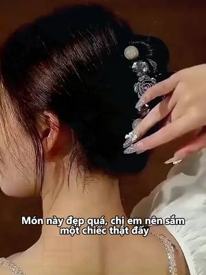 Phụ kiện kẹp hoa hồng sang chảnh, phối đồ đi chơi siêu hợp