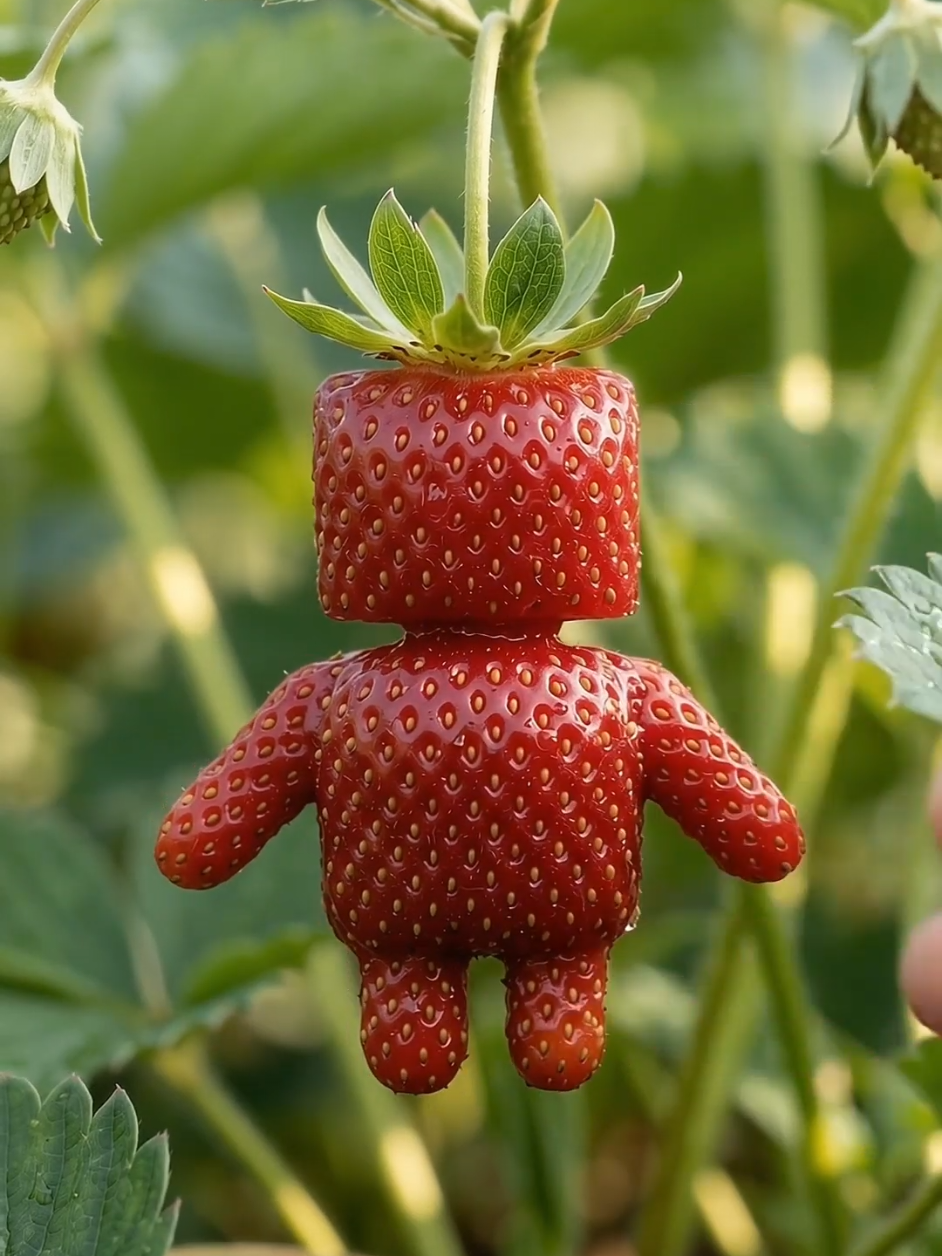 Nature built a robot 🤖🍓 #satisfying #viral #strawberry #robot #fyp 