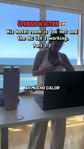 His goal: get the receptionist to solve the problem🇪🇸 Spanish in action 🇪🇸